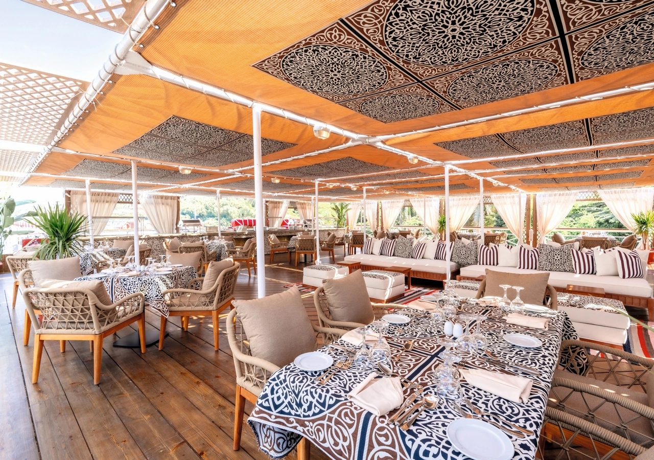 Sun deck of the JAZ Bahareya Nile Cruise Nile cruise